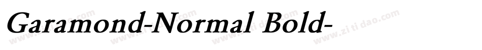 Garamond-Normal Bold字体转换